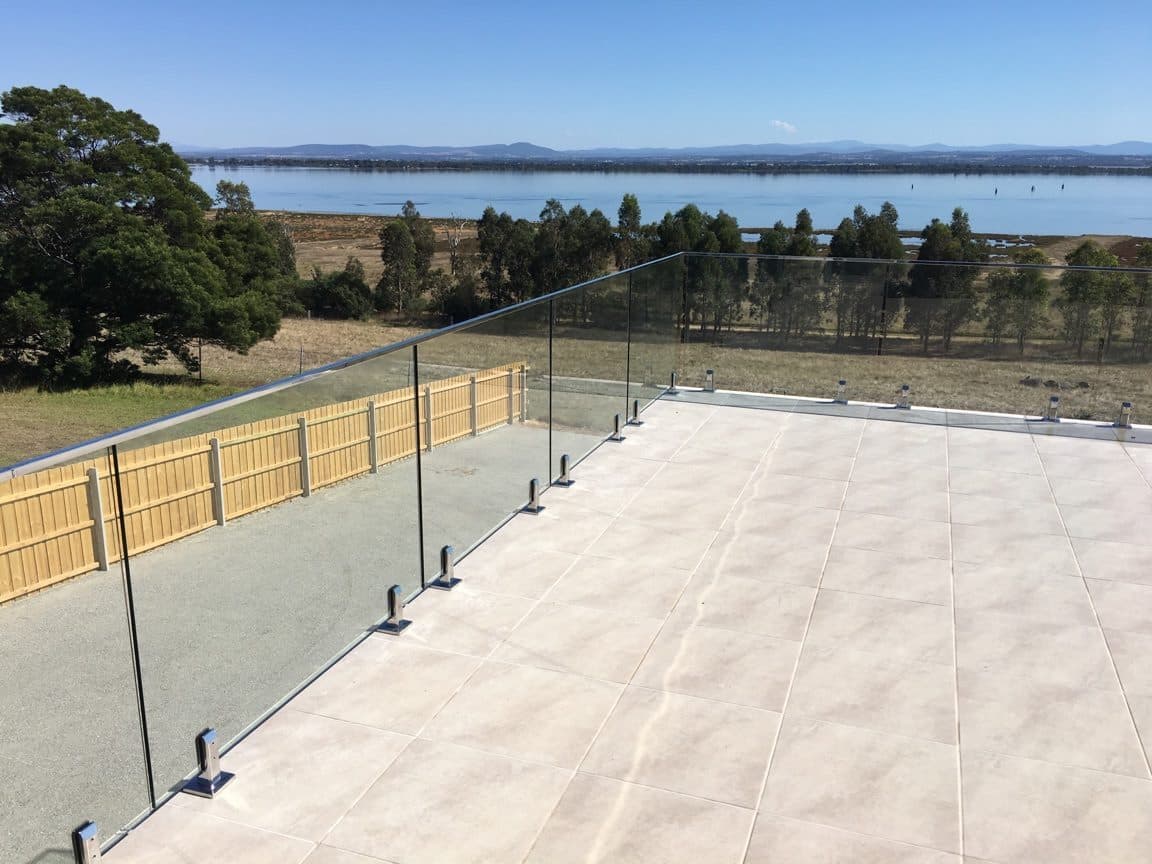 Glass balustrade detail